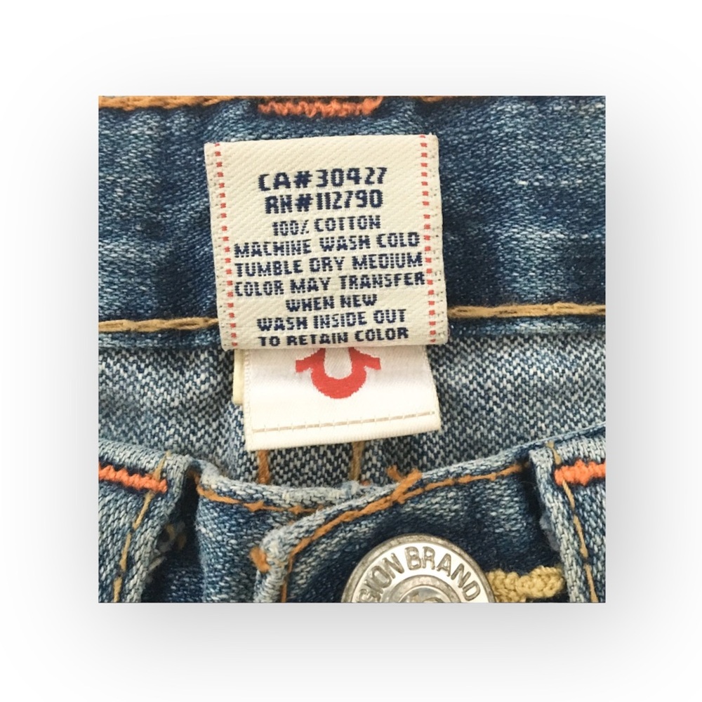 VHTF: new True Religion ʊ Joey Flower Patchwork Crop Denim Jeans ʊ Girls Size 12 - Picture 9 of 16